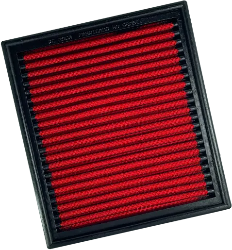 Filtro de ar esportivo vermelho retangular
